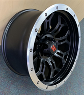 20" HAVOK H108 Wheel 🔥 20X9 -12 5X127 🔥 C.B 78.1 Black +  Machined Lip Rim 🔻